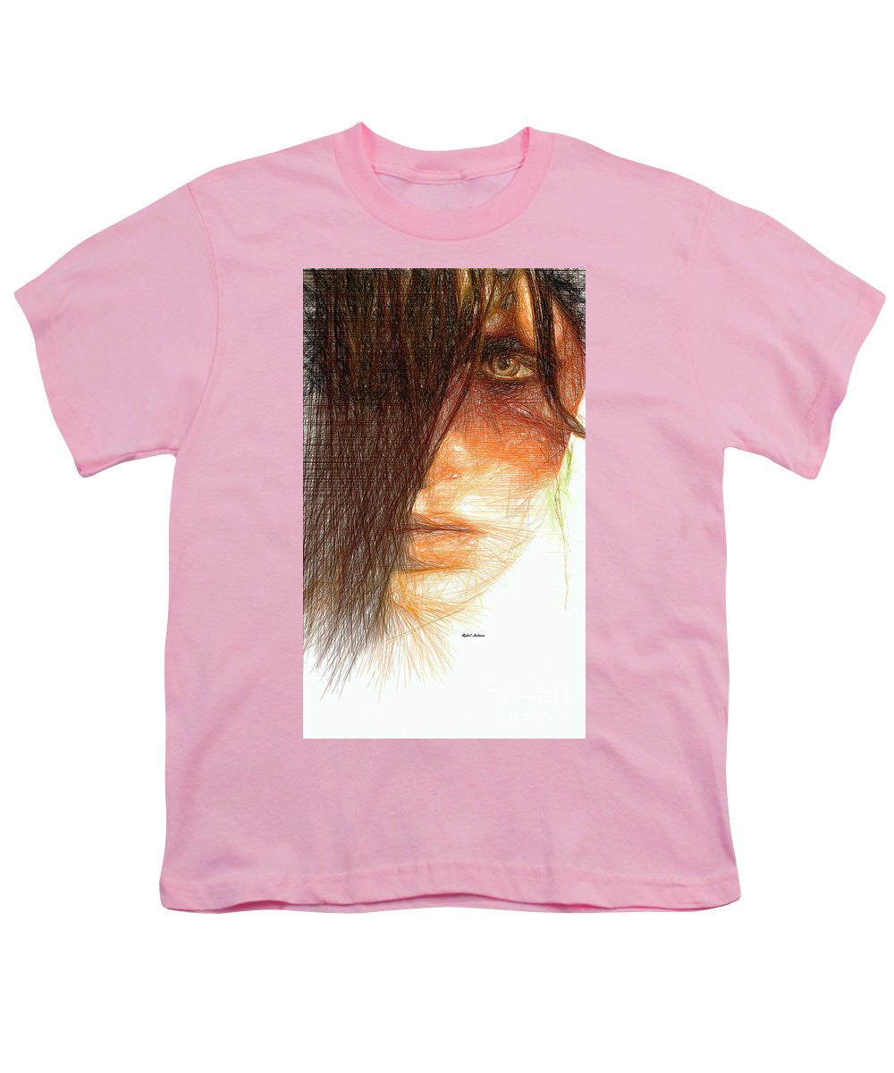 T-shirt pour jeunes - Portrait en studio au crayon 215