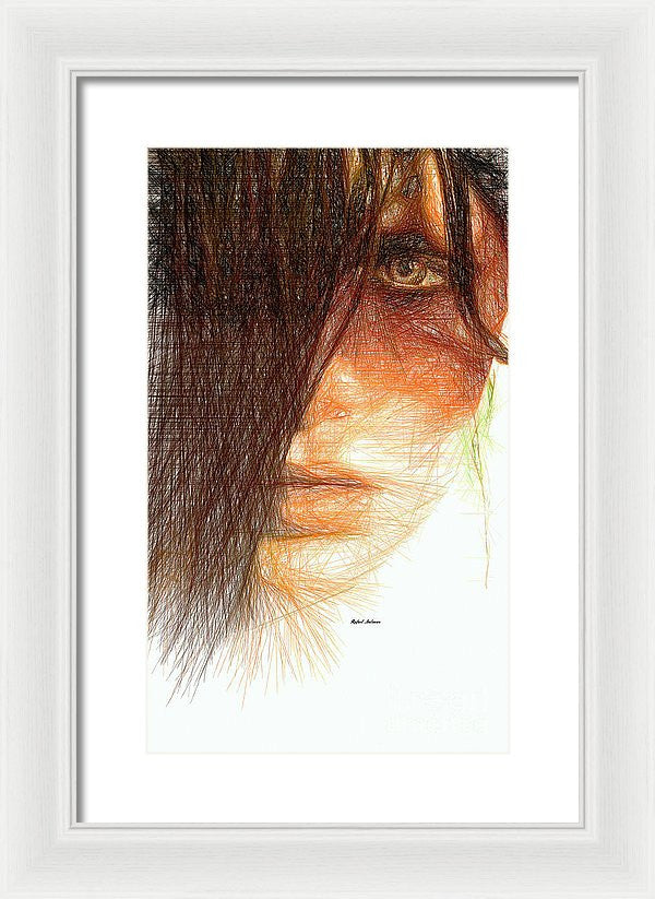 Framed Print - Studio Portrait In Pencil 215