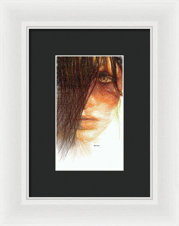 Framed Print - Studio Portrait In Pencil 215