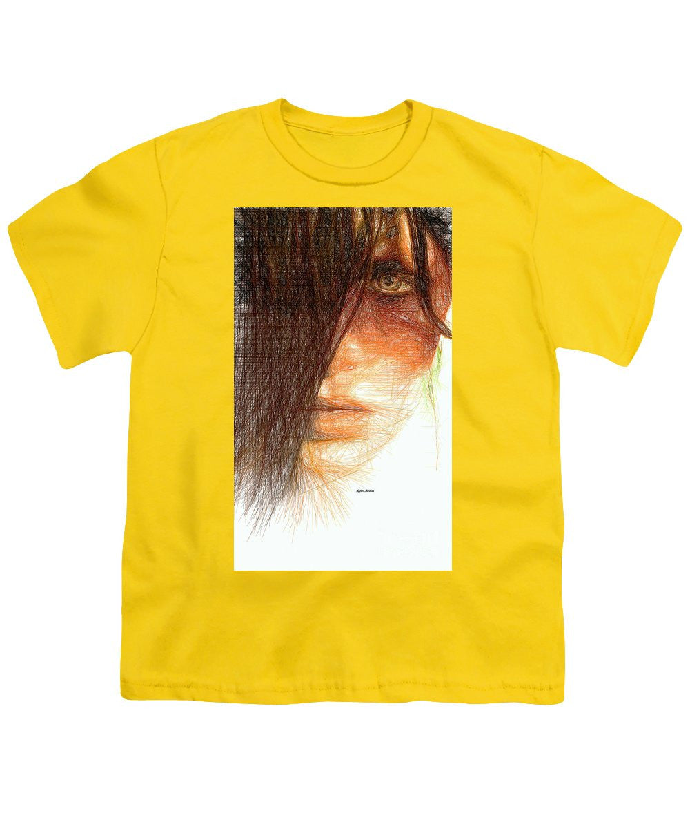 T-shirt pour jeunes - Portrait en studio au crayon 215