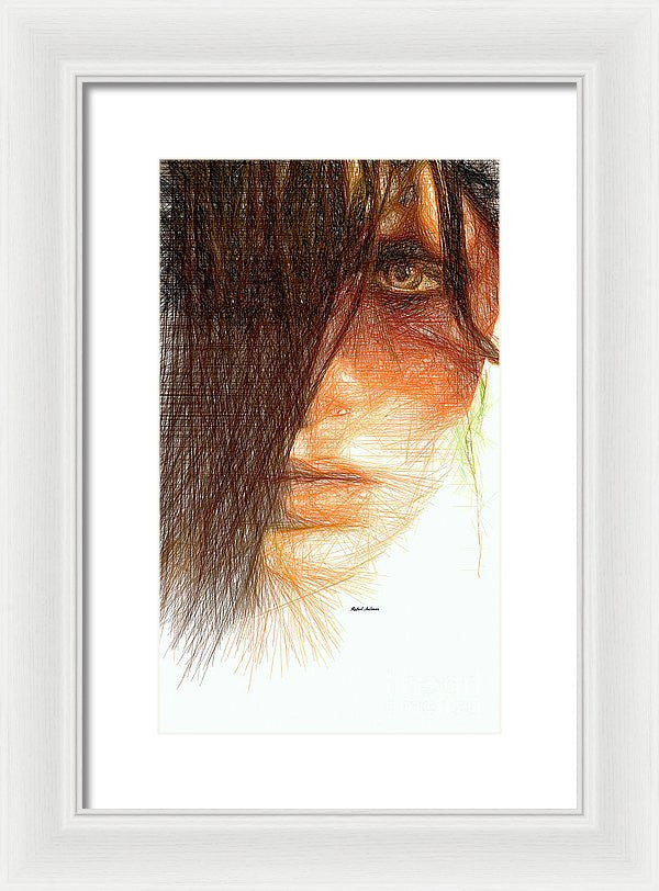 Framed Print - Studio Portrait In Pencil 215