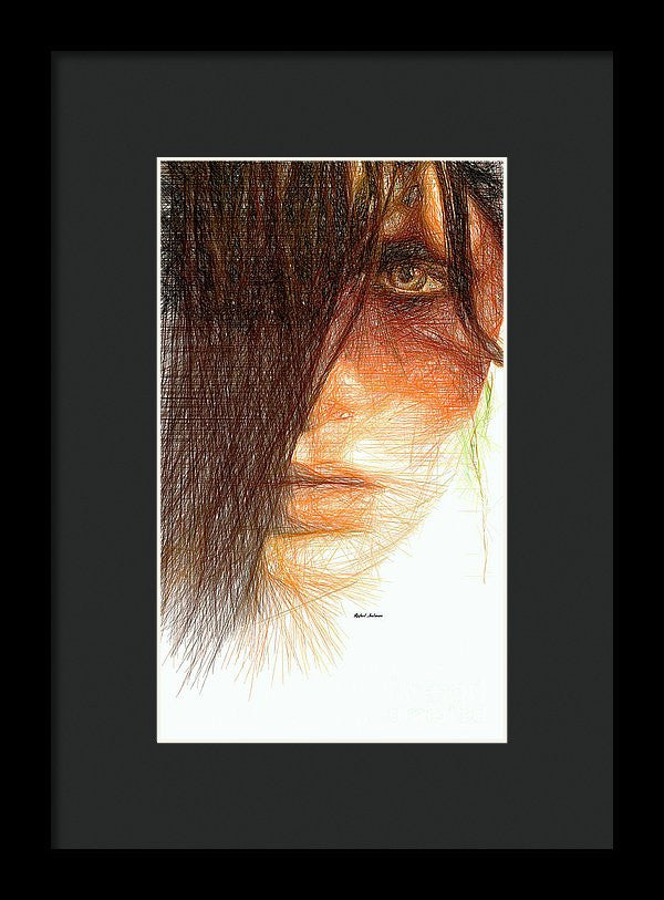 Framed Print - Studio Portrait In Pencil 215