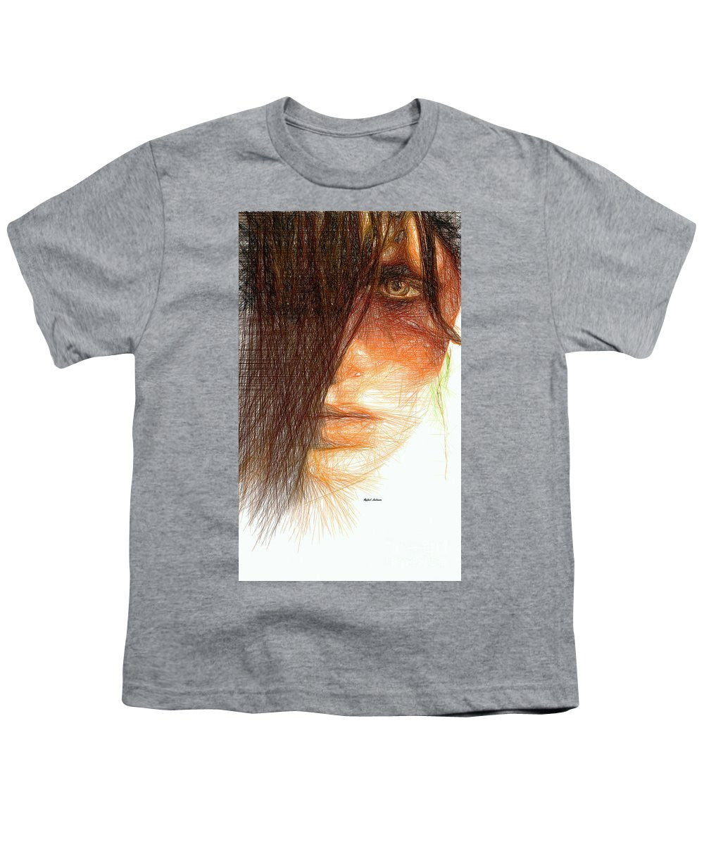 T-shirt pour jeunes - Portrait en studio au crayon 215