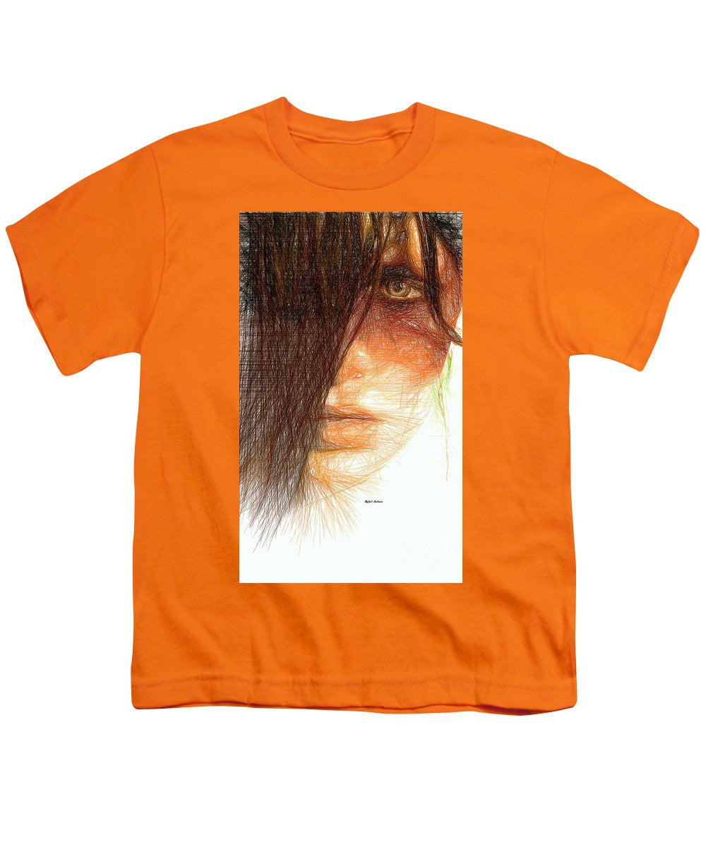 T-shirt pour jeunes - Portrait en studio au crayon 215