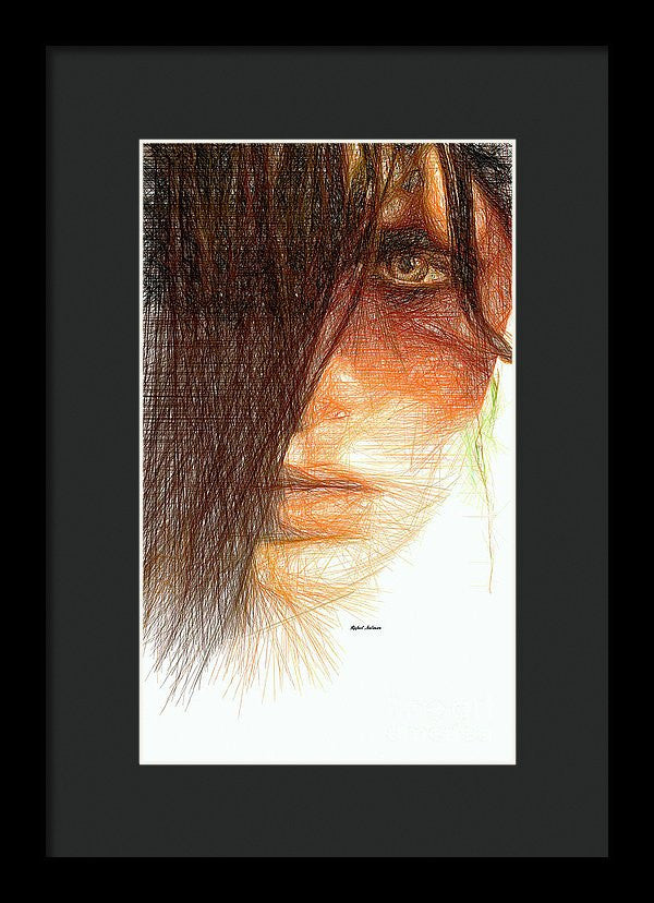 Framed Print - Studio Portrait In Pencil 215