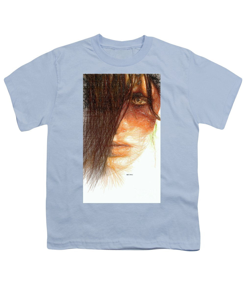 T-shirt pour jeunes - Portrait en studio au crayon 215