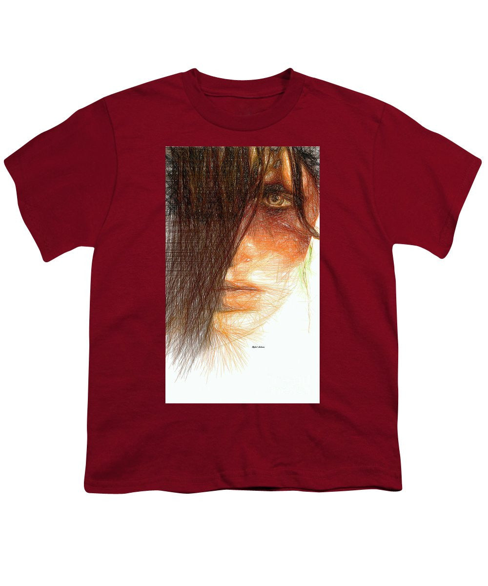 T-shirt pour jeunes - Portrait en studio au crayon 215