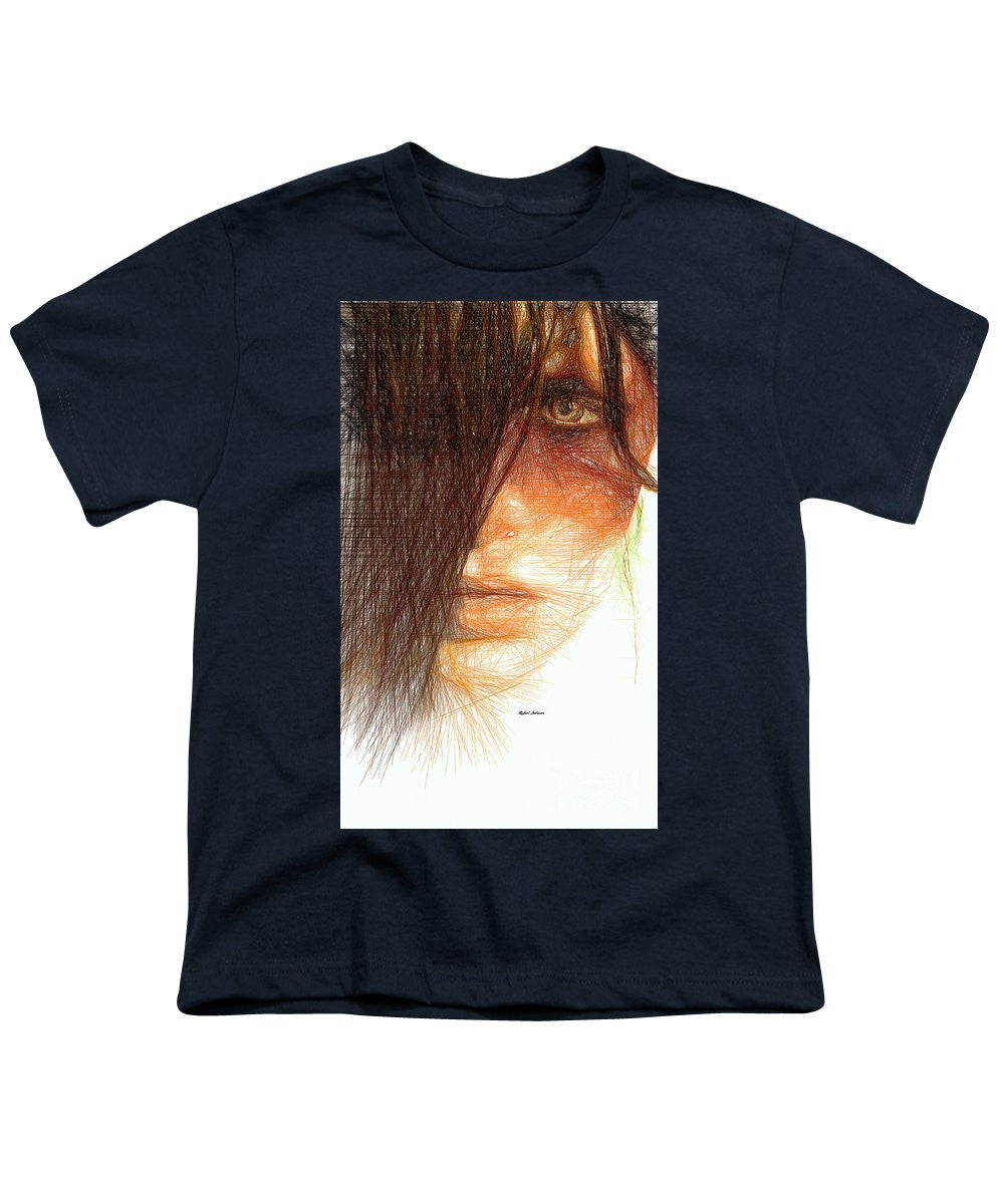 T-shirt pour jeunes - Portrait en studio au crayon 215