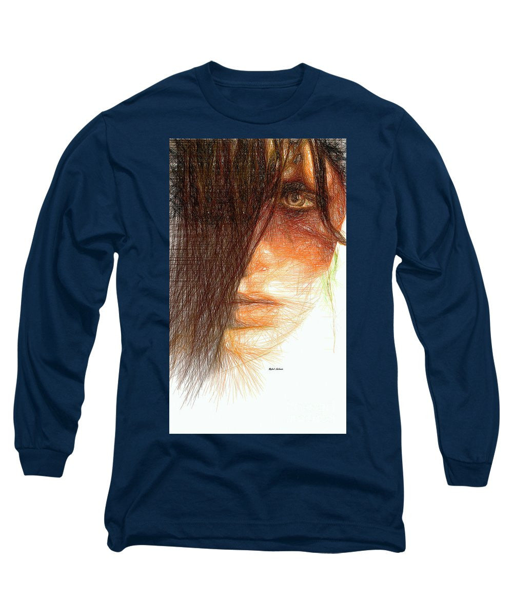 Long Sleeve T-Shirt - Studio Portrait In Pencil 215