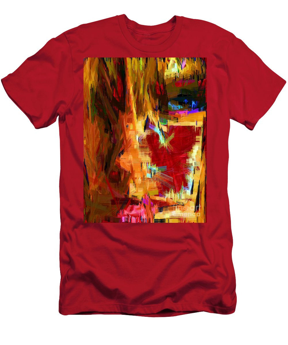 T-shirt pour homme (coupe ajustée) - Portrait en studio au crayon 33