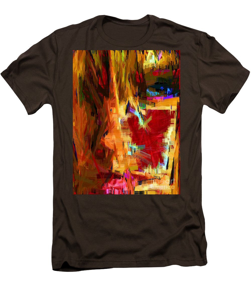 T-shirt pour homme (coupe ajustée) - Portrait en studio au crayon 33