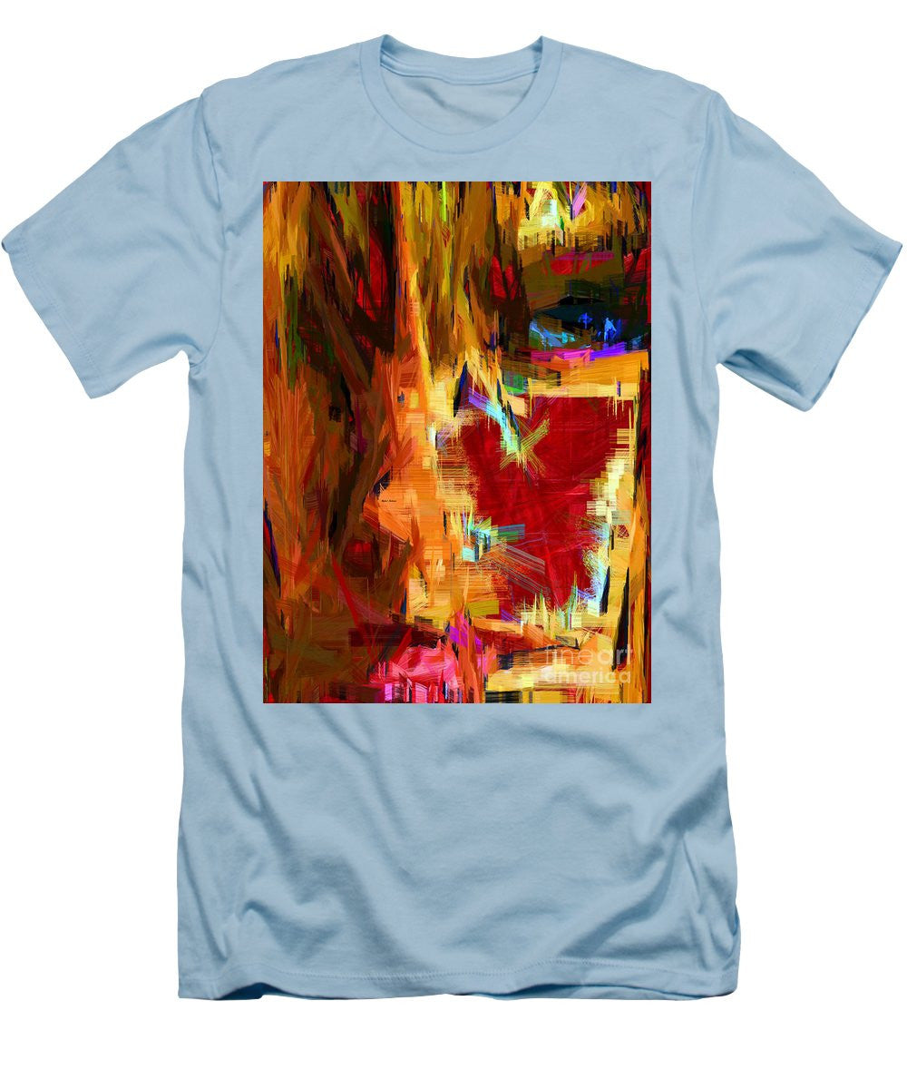 T-shirt pour homme (coupe ajustée) - Portrait en studio au crayon 33