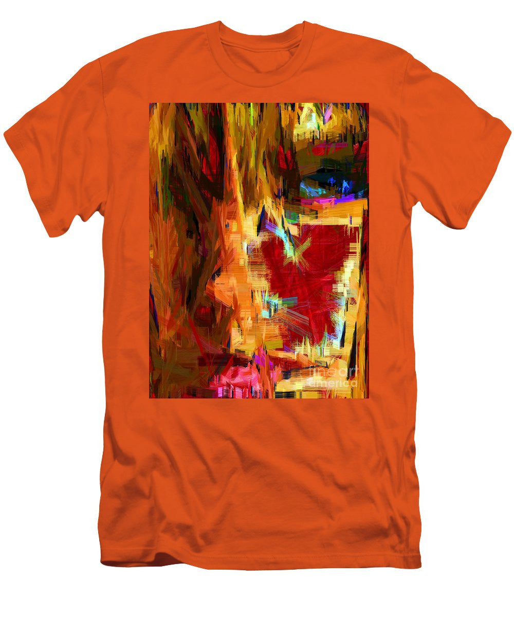 T-shirt pour homme (coupe ajustée) - Portrait en studio au crayon 33