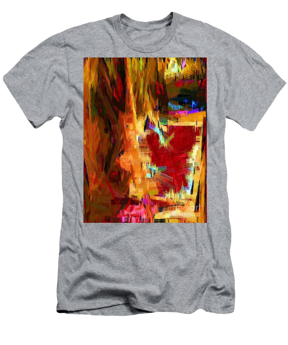 T-shirt pour homme (coupe ajustée) - Portrait en studio au crayon 33