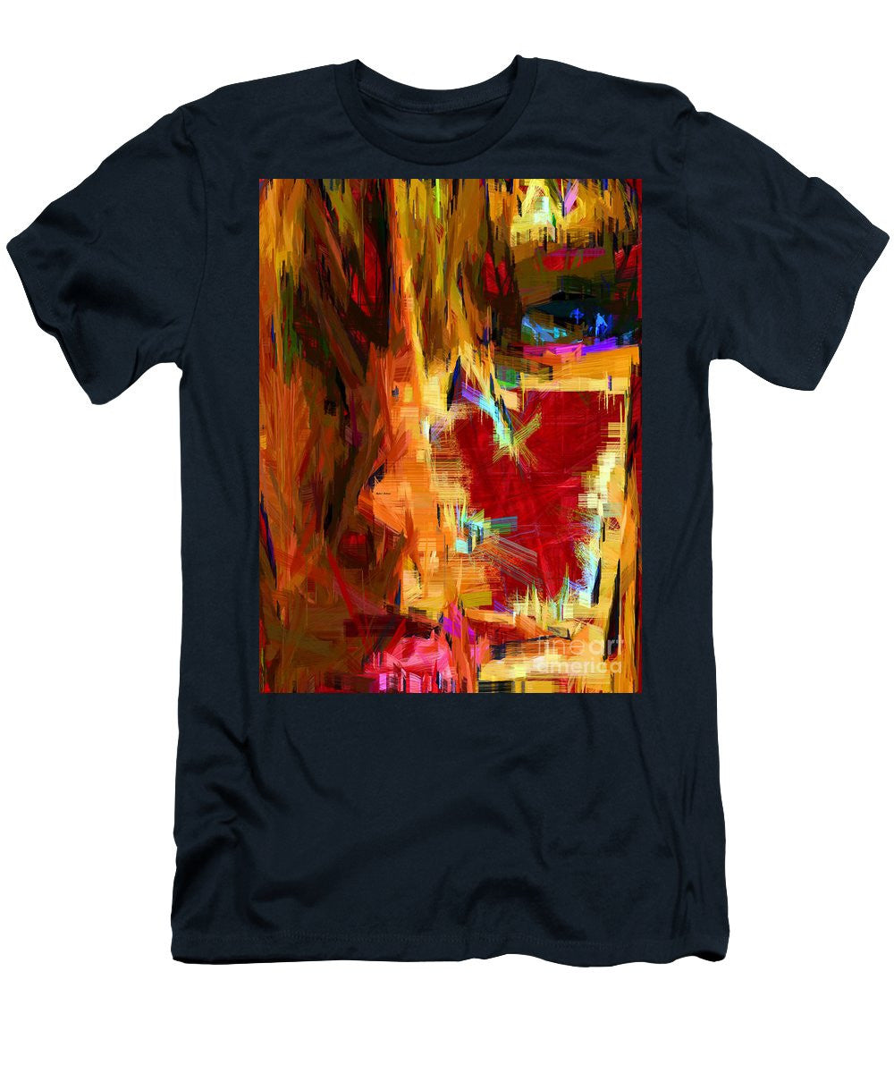 T-shirt pour homme (coupe ajustée) - Portrait en studio au crayon 33