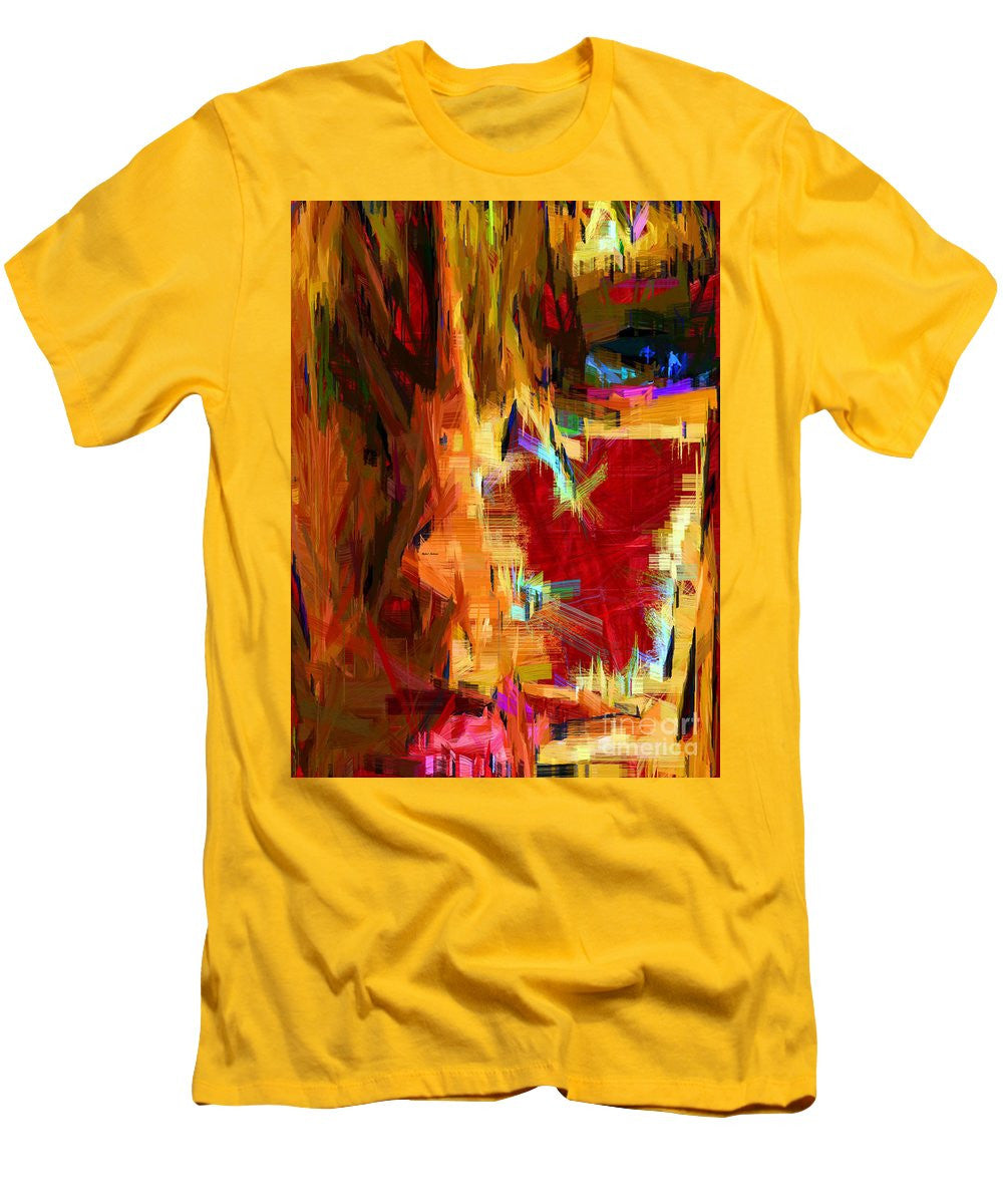 T-shirt pour homme (coupe ajustée) - Portrait en studio au crayon 33