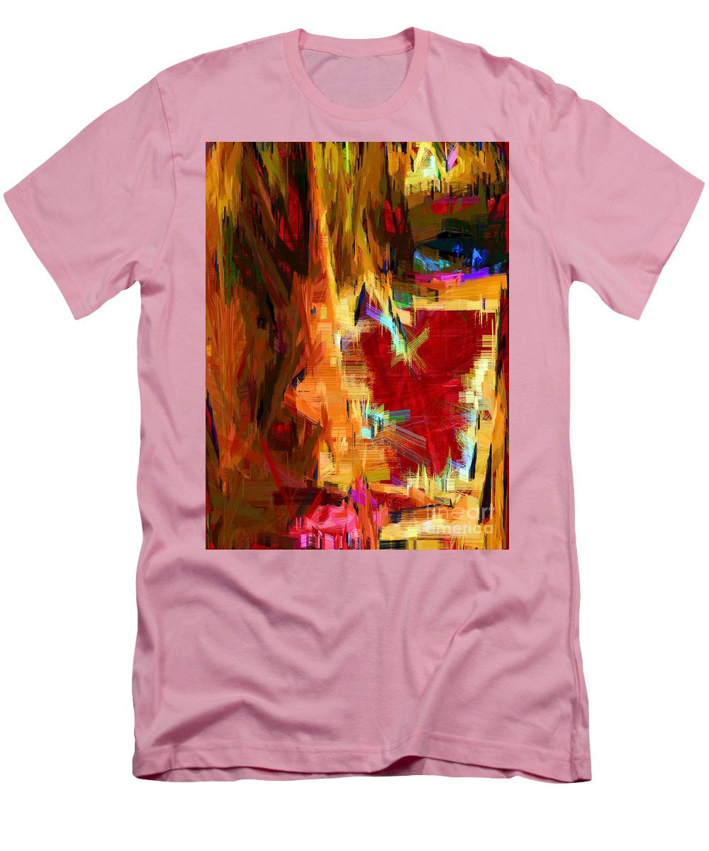 T-shirt pour homme (coupe ajustée) - Portrait en studio au crayon 33