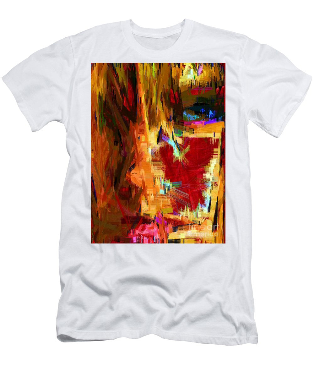 T-shirt pour homme (coupe ajustée) - Portrait en studio au crayon 33