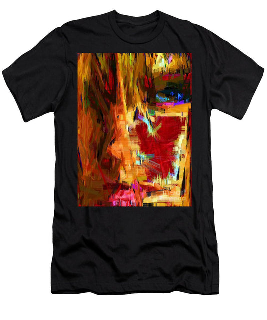 T-shirt pour homme (coupe ajustée) - Portrait en studio au crayon 33