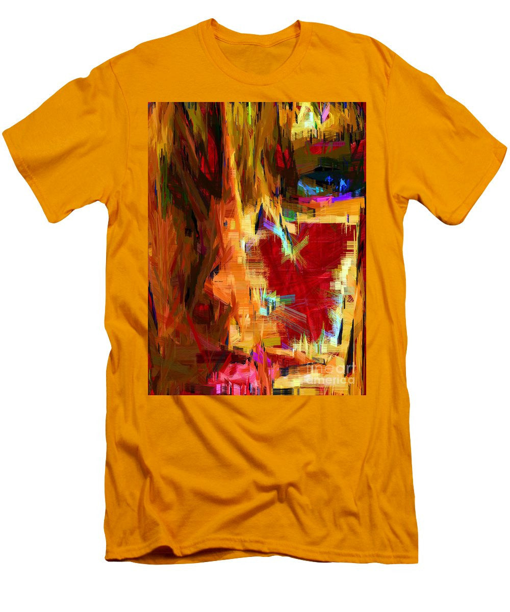 T-shirt pour homme (coupe ajustée) - Portrait en studio au crayon 33