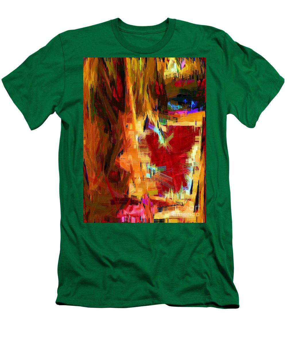 T-shirt pour homme (coupe ajustée) - Portrait en studio au crayon 33