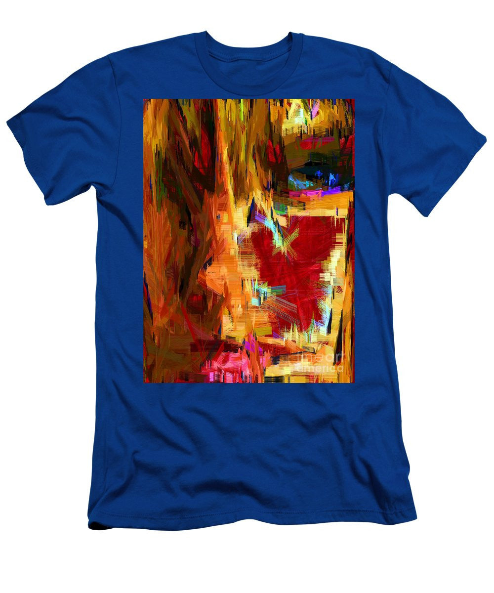 T-shirt pour homme (coupe ajustée) - Portrait en studio au crayon 33