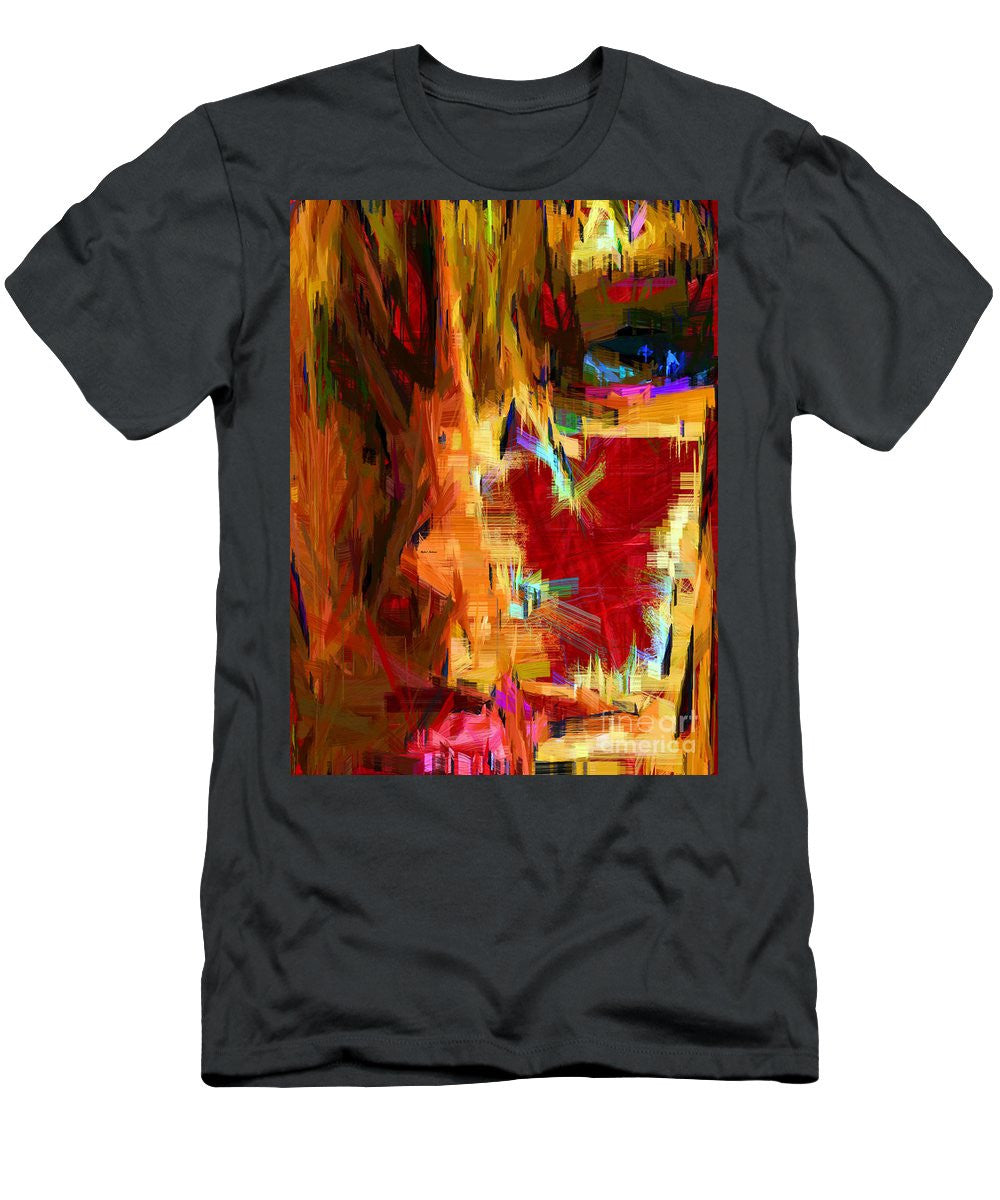 T-shirt pour homme (coupe ajustée) - Portrait en studio au crayon 33