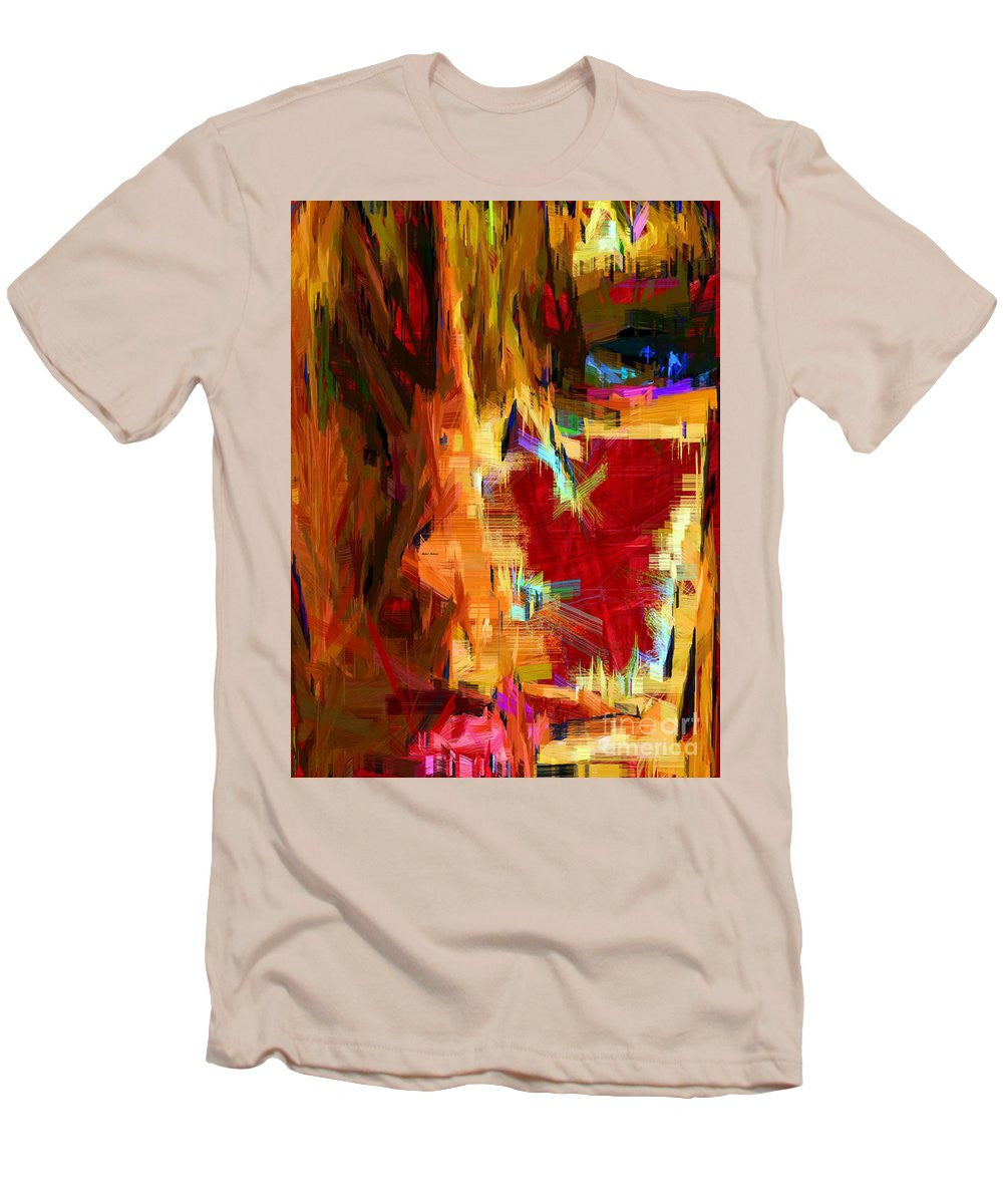 T-shirt pour homme (coupe ajustée) - Portrait en studio au crayon 33