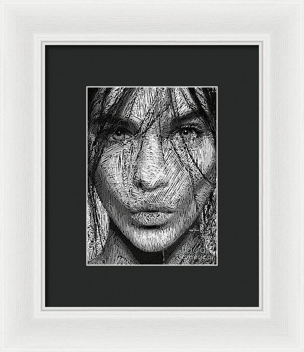 Framed Print - Studio Portrait In Pencil 36