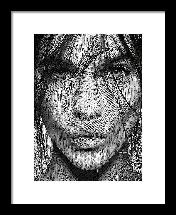 Framed Print - Studio Portrait In Pencil 36