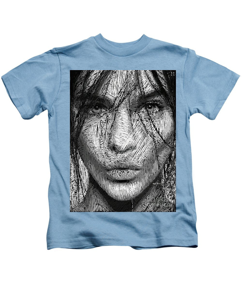 Kids T-Shirt - Studio Portrait In Pencil 36