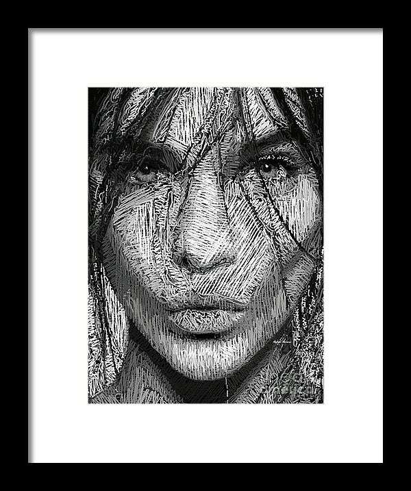 Framed Print - Studio Portrait In Pencil 36