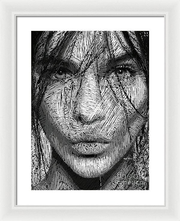 Framed Print - Studio Portrait In Pencil 36