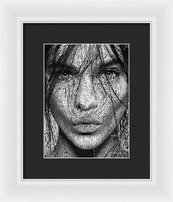 Framed Print - Studio Portrait In Pencil 36