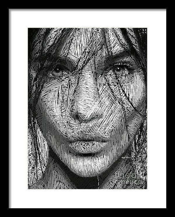 Framed Print - Studio Portrait In Pencil 36