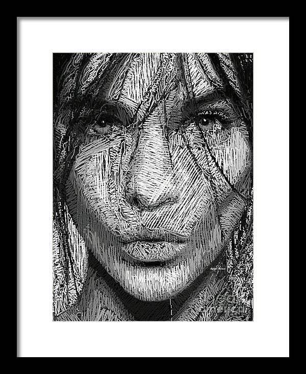 Framed Print - Studio Portrait In Pencil 36