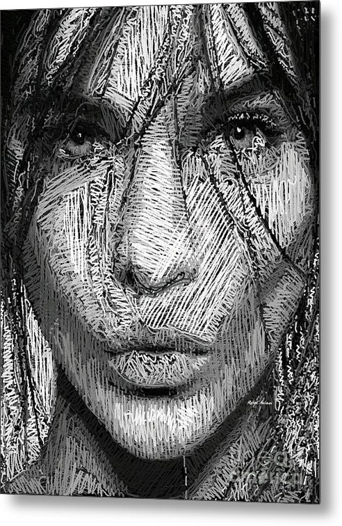 Metal Print - Studio Portrait In Pencil 36