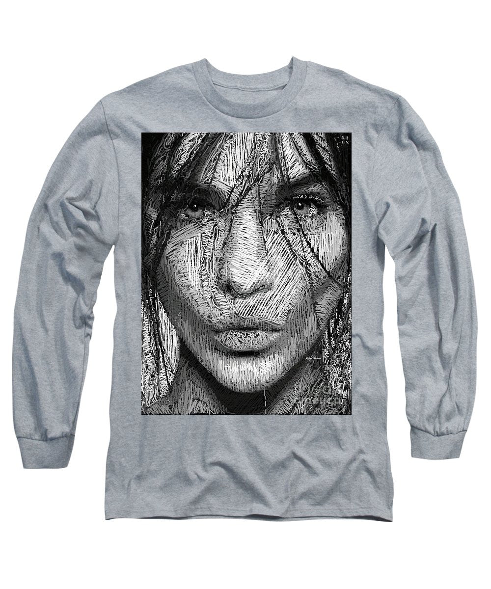 Long Sleeve T-Shirt - Studio Portrait In Pencil 36