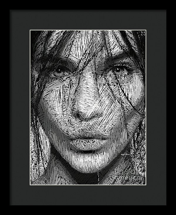 Framed Print - Studio Portrait In Pencil 36