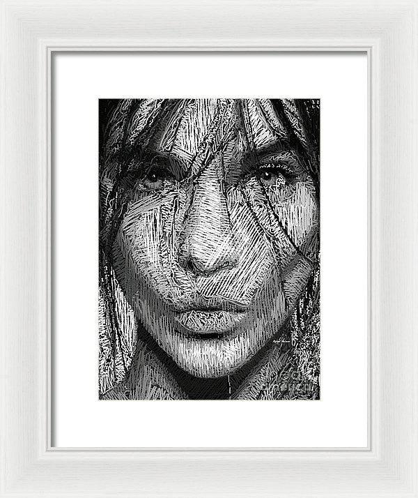 Framed Print - Studio Portrait In Pencil 36