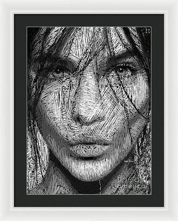 Framed Print - Studio Portrait In Pencil 36