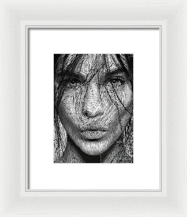 Framed Print - Studio Portrait In Pencil 36