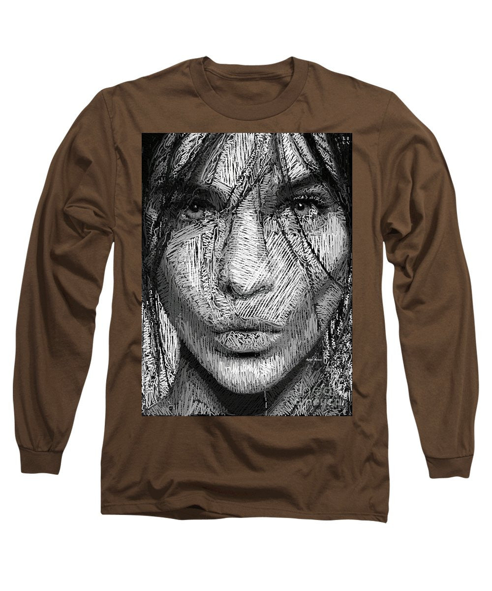 Long Sleeve T-Shirt - Studio Portrait In Pencil 36