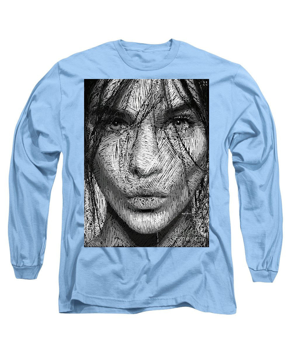 Long Sleeve T-Shirt - Studio Portrait In Pencil 36