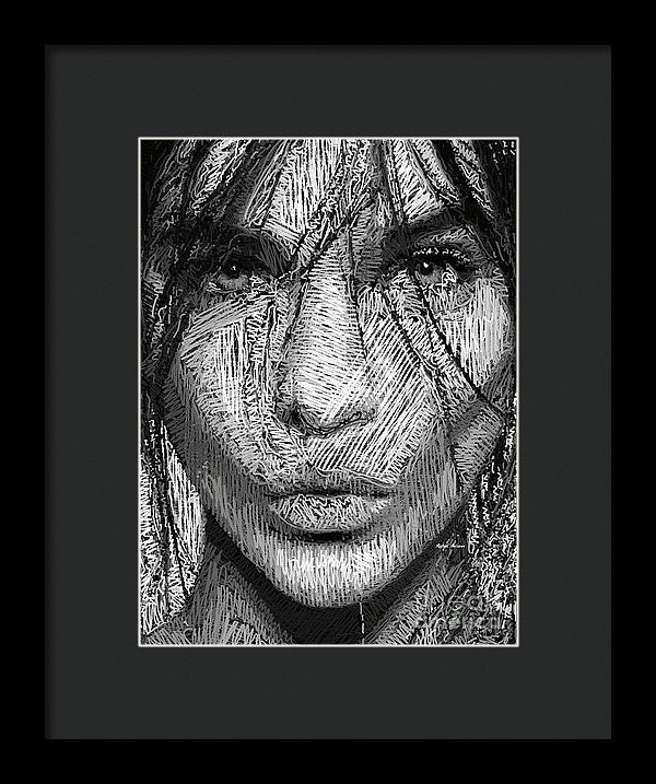 Framed Print - Studio Portrait In Pencil 36