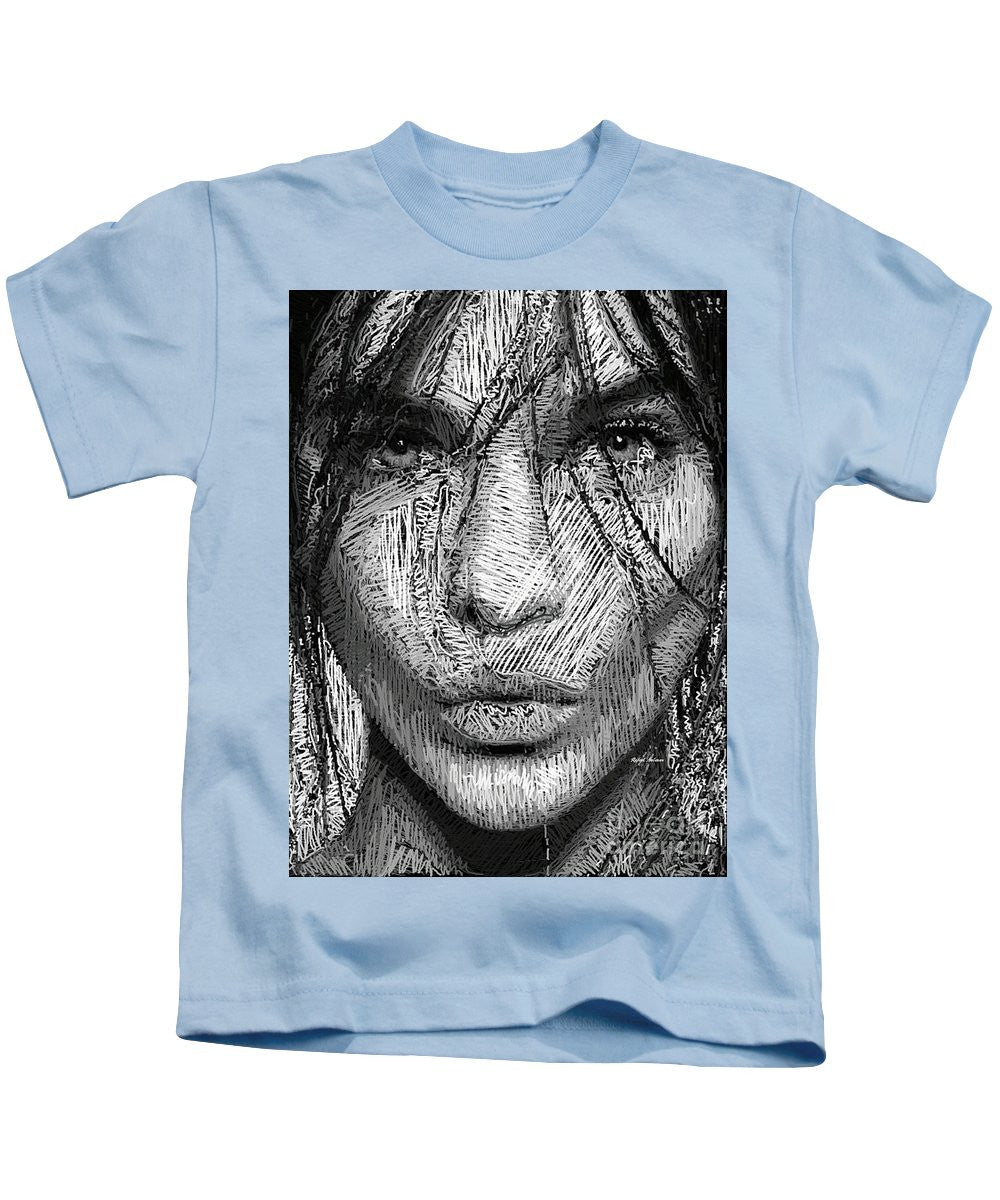 Kids T-Shirt - Studio Portrait In Pencil 36