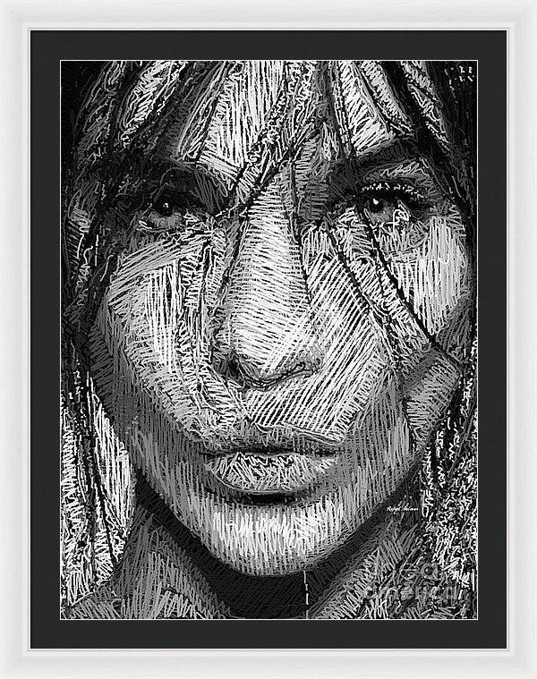 Framed Print - Studio Portrait In Pencil 36