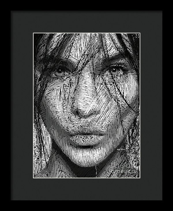 Framed Print - Studio Portrait In Pencil 36