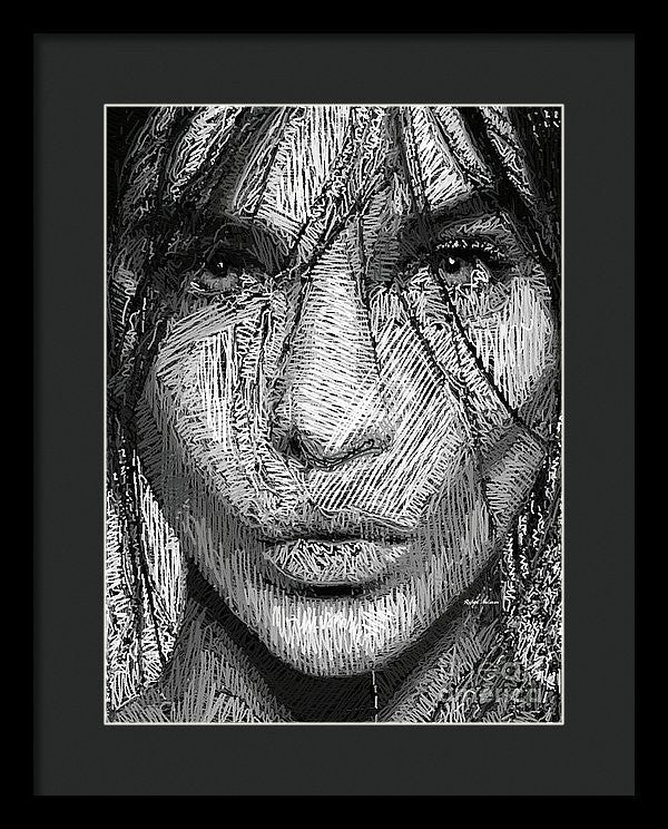 Framed Print - Studio Portrait In Pencil 36