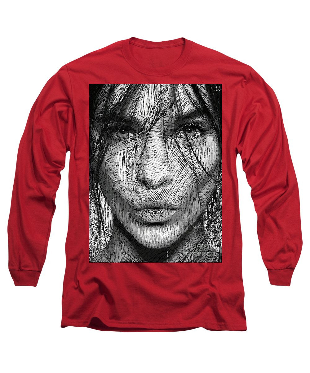 Long Sleeve T-Shirt - Studio Portrait In Pencil 36